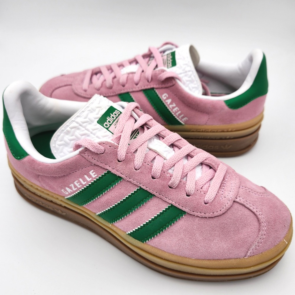 Adidas Gazelle Bold W True Pink Green Platform Sneakers IE0420 Womens Size 6